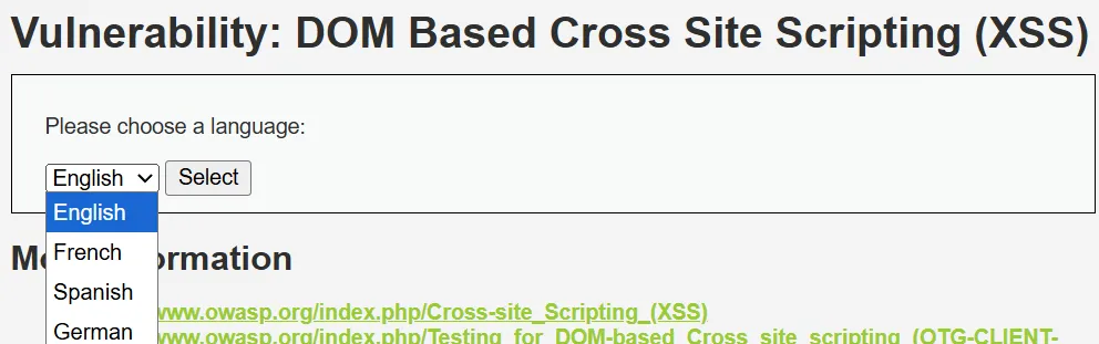xssdom-lowのブラウザ画面